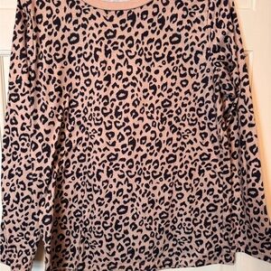 Leopard Print Long Sleeve Top